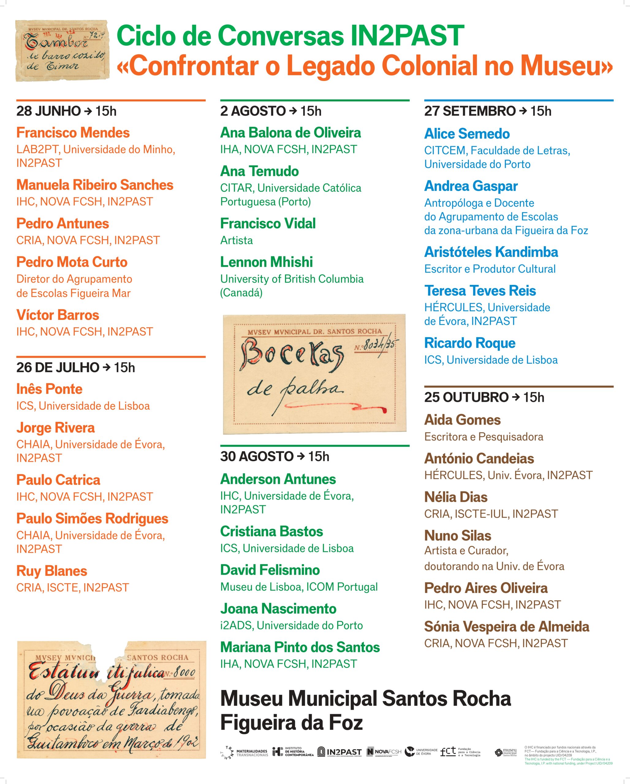 Read more about the article The IN2PAST Conversation Series begins next Saturday: “Facing Colonial Legacy in the Museum” – Figueira da Foz Municipal Museum